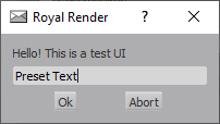 dialog based on generic UI in rrSubmitter